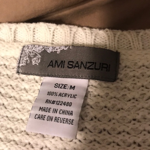 AMI SANZURI ivory sweater NWOT - Picture 2 of 5